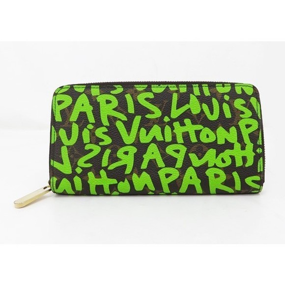 Louis Vuitton Monogram Zippy Graffiti Wallet Vert - Picture 1 of 3